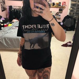 title fight black cat shirt